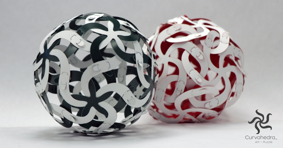 Curvahedra Woven Ball Puzzle Set - Red